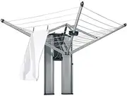 Brabantia 475924 Wall Fix and Storage Box (09027 Plus 09024) Clotheslines,Matt Steel