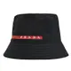PRADA 2HC137 品牌LOGO標誌尼龍漁夫帽.黑紅