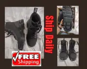 Dr Martens Combs W Black Combat Casual Boots Womans Size 9