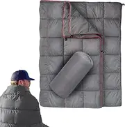 Outdoor Down Blanket - Lightweight Insulated Camping Blanket, Ultra Soft Down Throw | Waterproof Travel Quilt with Stuff Sack, Portable Warm Blanket for Hiking Backpacking Picnics All Weather Use