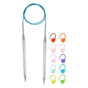 Knitting Needles Size US 10.75 Stainless Steel 31" Circular Needle