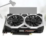PCIE 3.0 Graphics Card, 6GB GDDR6 Graphics Card with Double Quiet Fans, 192 Bit Memory, 14000MHz Core Clock for Win 7 8 10
