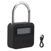 Metal Timer Lock Black Alloy LCD Display Multi-Function Electronic Timer4477