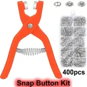400Pcs Metal Sewing Buttons Press Stud Snap Fastener Kit Pliers Snap On Tool DIY