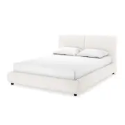 Stacy Boucle Bed Frame - Cream White