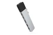 HyperDrive USB C Hub, NET 6-in-2 for MacBook Pro/Air, Multi-Port, HDMI - Silver