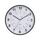 Wall Clock 12 Inch Synchro Black-Minute Modern Quartz Wall Clocks Battery Ope...