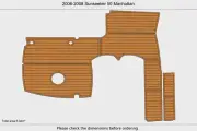 2007 Sunseeker 50 Manhattan Cockpit Pads Boat EVA Foam Faux Teak Deck Flooring