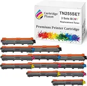 Cartridge Planet 3 Sets BCMY Compatible Toner Cartridge for Brother TN-251 TN-255 TN251BK TN255C TN255M TN255Y (2,500/2,200 (B/CMY) pages) for DCP9015CDW HL3150CDN HL3170CDW MFC9140CDN MFC9330CDW MF..