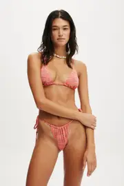 [Body] Body - Micro Slider Triangle Bikini Top - Pink flash space dye M PINK FLASH SPACE DYE