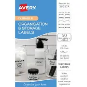 Avery 10UP Durable Storage Labels Black Patterns 5 Sheets