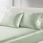 Essentials Set of 2 Standard Satin Pillowcase for Hair & Skin, Luxuriously So...