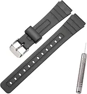 [XBDSW] Replacement Strap Compatible with Casio F-91W F-94 F-105 F-106W A158 A168 Sport PU watch band