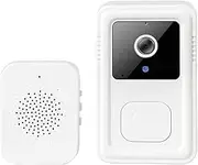 Snblzhef Wireless WiFi Doorbell Camera Video Two-Way Intercom Doorbell Smart Home Voice Change Doorbell Night Vision Camera White