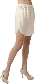 [Malco Modes] 18" Luxury Double Slit Half Slip Underskirt - Nylon w/Lace
