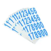 Number Stickers Mailbox 12345178900 Numbers 76x25mm Blue on White, 20 Sheets