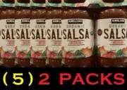 Kirkland Signature ORGANIC SALSA Medium - ( 5 ) 2 PACKS - 38 oz Jars - NEW