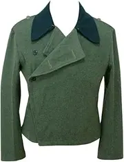 [militaryharbor] WW2 WWII Heer Assault Gunner Field Wool deep Green Collar wrap Jacket