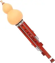 Natural Gourd Hulusi Instrument C Key/B Flat Hulusi Mahogany Sound Pipe Professional Playing Type Gourd Flute Flute Calabash Flute
