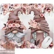 Gnomes Floral Computer Non Slip Custom Mouse Pad Handmade