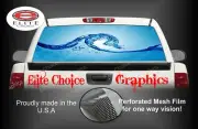 Beach Tidal Wave Rip Curl Rear Window Graphic Decal Sticker Truck Car