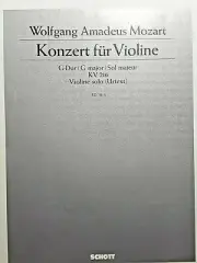 Mozart Concerto In G Major For Violin. Solo part only. Schott Ed.