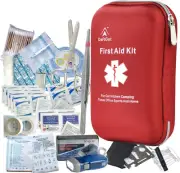163 Pieces First Aid Kit Waterproof IFAK Molle System Portable Essential Injurie