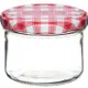 《HomeMade》旋蓋玻璃密封罐(紅格230ml) | 保鮮罐 咖啡罐 收納罐 零食罐 儲物罐