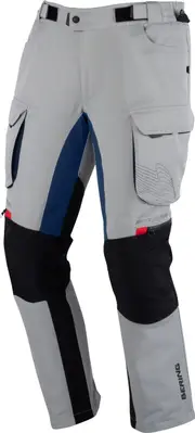 Bering Freeway, textile pants waterproof , color: Grey/Dark Blue/Black , size: M