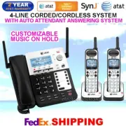 AT&T SYNJ SB67138 4-LINE DECT 6.0 CORDED / CORDLESS PHONE SYSTEM 2 CORDLESS