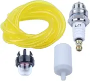 Haishine Primer Bulb Fuel Hose Line Filter Spark Plug Kit Fit Husqvarna Craftsman McCulloch Chainsaw Brushcutter Trimmer Strimmer Blower