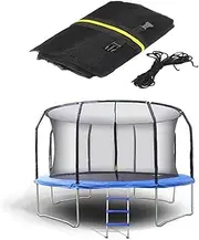 Replacement Trampoline Safety Net, 10FT UV Resistant Trampoline Enclosure Surround Netting, Fits Most Outdoor Garden Round Frames Trampolines Accessories,Black,10FT(3.06 m) 8 Poles