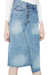 [EVIDNT] Denim Midi Skirt