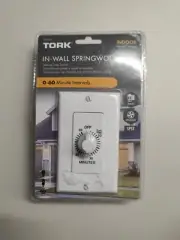 Tork In-Wall Springwound Interval Timer Switch RFD60M Indoor White Faceplate