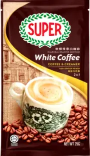 Super 2-In-1 Instant Charcoal Roasted White Coffee 100 Sachets x 25g~2/27/2026