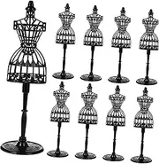 Totority 12Pcs Mini Doll Dress Stands Doll Dress Form Holders Mannequins for Displays for Dollhouse Decoration Lightweight Design