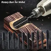 5/10pcs Rotary Burr Rasp Set Carbon Steel Wood Carving File Rasp Drill Bits Fit For Rotary Tools For DIY Woodworking Wood Plastic Carving Polishing Grinding En