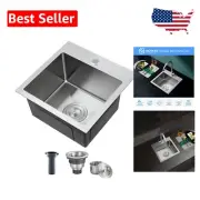 Drop-In 15" Kitchen Bar Sink - Quality 304 Stainless Steel with Strainer