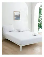 [Dreamaker] Micro Flannel Combo Fitted Sheet Set in White
