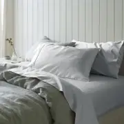 Accessorize 1000TC Cotton Sateen Sheet Set Silver King