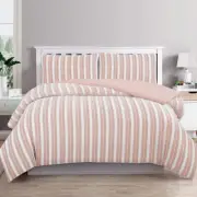 NNEDSZ Cove Rose Dust (Similar to Peach color) Seersucker Waffle Quilt Cover Set