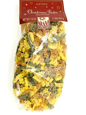 Christmas Pasta Semolina (Tree, Star, Santa Shapes) 1 lb German ALB-GOLD 06/25