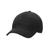 在飛比找Yahoo奇摩購物中心優惠-Nike 棒球帽 Club Cap 男款 黑 燈芯絨 可調式