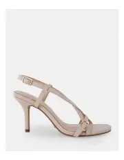 [Novo Shoes] Mayer Strappy Heels in White Sand