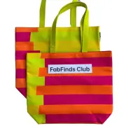 2x Clinique Geometric Shopper Tote Bags by Donald
