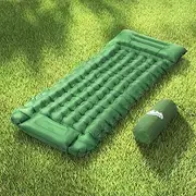 Weisshorn Single Camping Air Mattress, Self Inflating Blow Up Mattresses Bed Sleeping Bubble Surface Pad Mat Outdoor Tent Caravan Road Trip Travel Hiking Gear, with Carry Bag Pillow Green