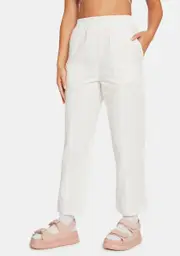 Ecru Taken Back Elastic Waist Joggers
