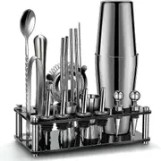 Boston Cocktail Shaker Set 20-piece Bartender Kit For Home Bar Drink Wine Martini Mixer Cocktail Shaker Bartender Tool 550750ml Gold