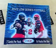 2022 SAGE HIT PREMIER DRAFT LOW SERIES FOOTBALL HOBBY BOX 1 auto Per pack!