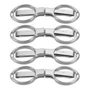 4 Pcs Folding Scissors Non-Rust Portable Mini Scissors Travel Small Shear Silver